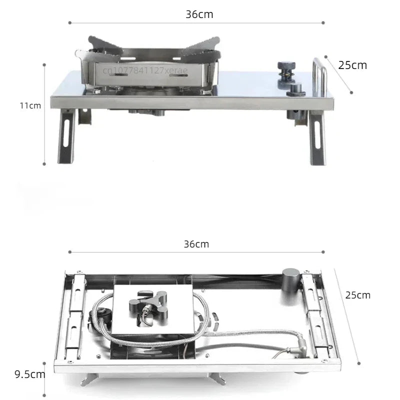 Outdoor stove IGT table gas stove, portable folding stove, multifunctional high-power high flame stove for camping and travel