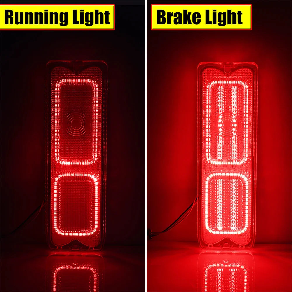 Red LED Car Rear Tail/Brake Lights Taillamp Assemblies For Chevy & GMC Trucks (Fleetside/Wideside) 1967 1968 1969 1970 1971 1972