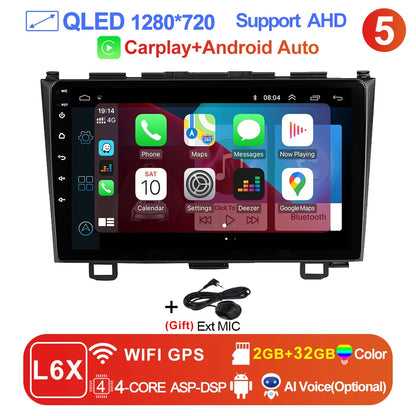 LEHX Pro 5G WIFI 8 Core Android 14 2 Din Autoradio Car Radio Multimedia Player For Honda CRV CR-V 2006-2011 Carplay gps dvd QLED