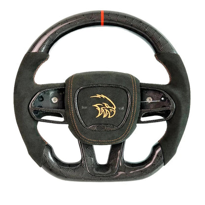Upgraded Custom Carbon Fiber Steering Wheel for Dodge Challenger/Charger SRT HELLCAT 2012-2020 Cars