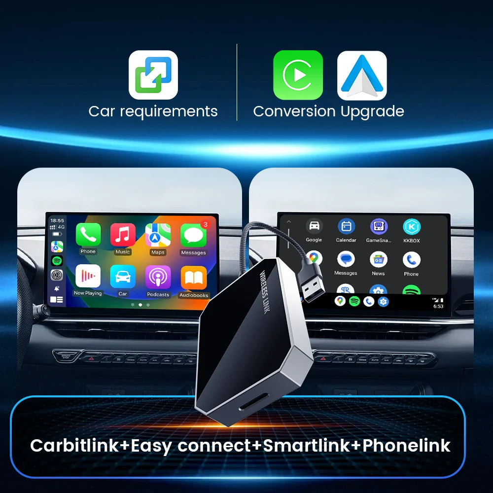HEYINCAR For Jetour X70 X90 X95 Dashing  Carbitlink Smartlink Phonelink Easy connect to Wireless CarPlay Android Auto adapter