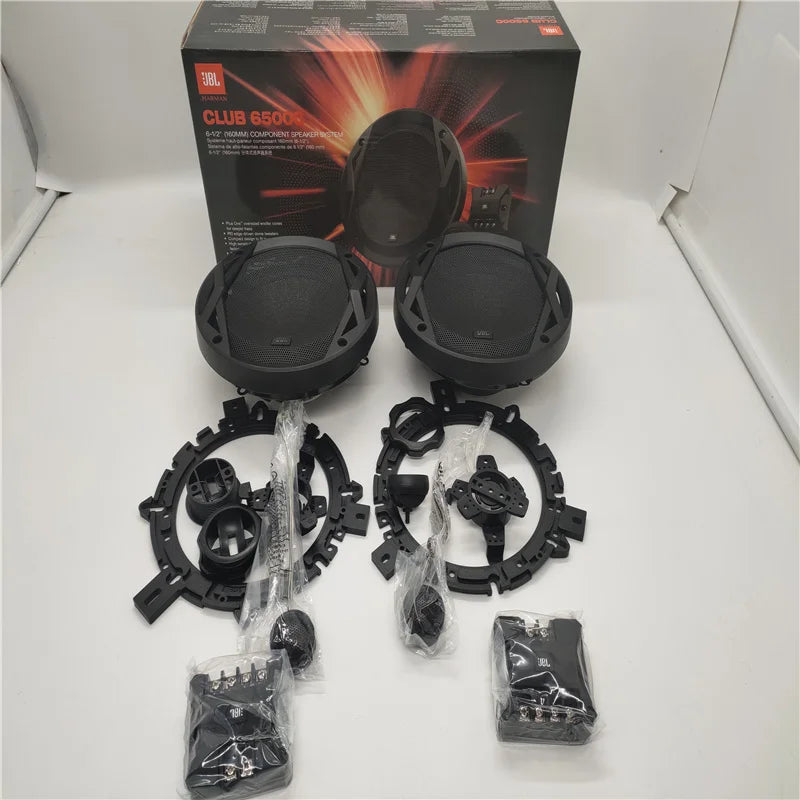 Free Shipping 1Set JBL-CLUB 6500C & JBL-GTO 609c 2-Way 6.5 Inch 180W Car Audio Door Bass Component Tweeters Speakers Kit Harman