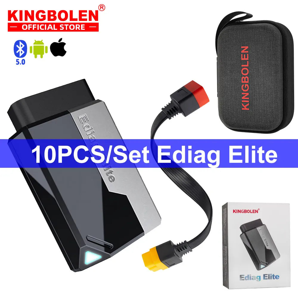 10pcs/Lot KINGBOLEN Ediag Elite Full System Car Diagnostic Tools 15 Reset Bi-directional CANFD Lifetime Free for ios android
