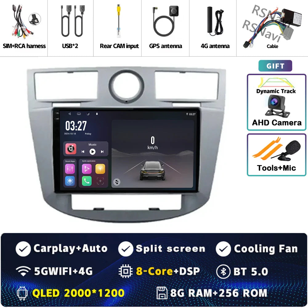 Android 14 Car Radio WiFi+4G For Chrysler Sebring Cirrus 2007 2008 2009 2010 GPS Navigation Auto wireless Carplay Player 2Din BT