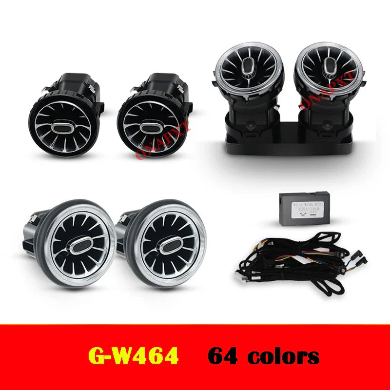 For Benz C/GLC/A/CLA/GLA/E/S/G For AMG W205 X253 W176 W117 W156 W213 W222 W464 Led Turbine Nozzle Ambient Light Air Vent Lamp