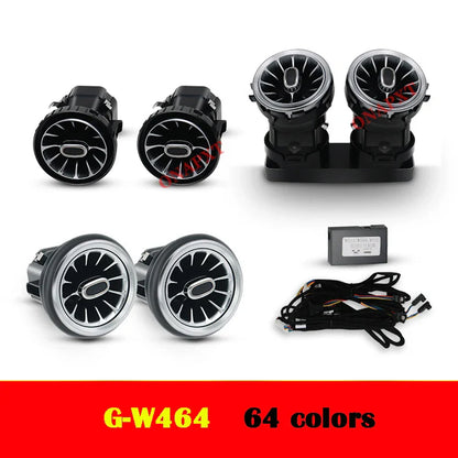 For Benz C/GLC/A/CLA/GLA/E/S/G For AMG W205 X253 W176 W117 W156 W213 W222 W464 Led Turbine Nozzle Ambient Light Air Vent Lamp