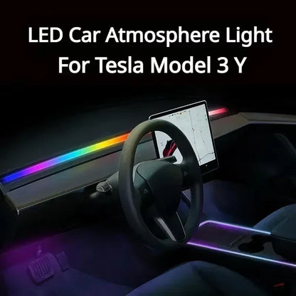 19 in 1 Car Interior Symphony Ambient Light Kit For Tesla Model 3 2019-2020 Acrylic Guide Fiber Strip Decoration Atmosphere Lamp