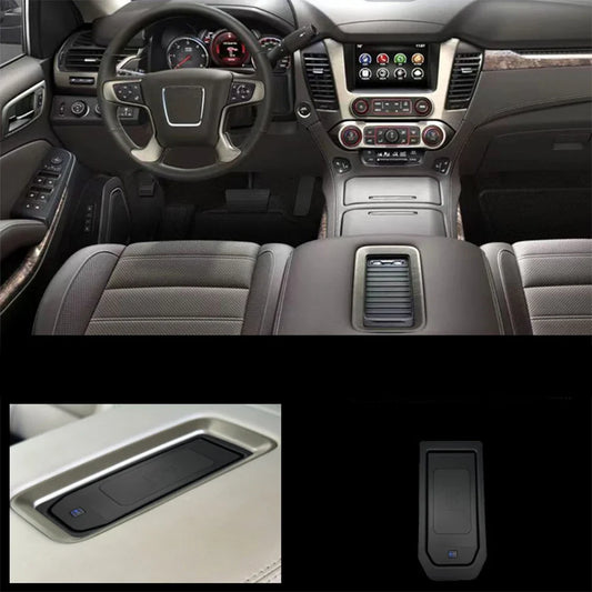 Car Wireless Mobile Phone Charger Center Console Storage QI 18W iPhone fast charge for GMSV HSV Chevrolet Silverado GMC Sierra