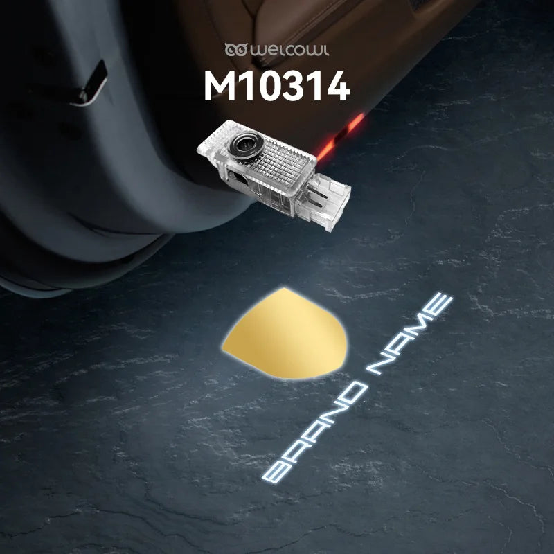 2pcs Car Door Light Customized Icon For Cayenne Macan 911 Boxster 718 Taycan Panamera HD Laser Led Welcome Lamp Accessories