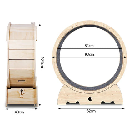Cat Exercise Wheel for Indoor Cats, Cat Running Wheel with Carpeted Runway, Cat Sport Treadmill Wheel for Kitty's Longer Life