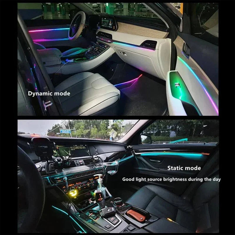 17 in 1 Symphony Ambient Lighting for BMW X3 F25 G01 X4 F26 G02 2018-2022 Car Interior Acrylic Guide Fiber Strips by APP Control