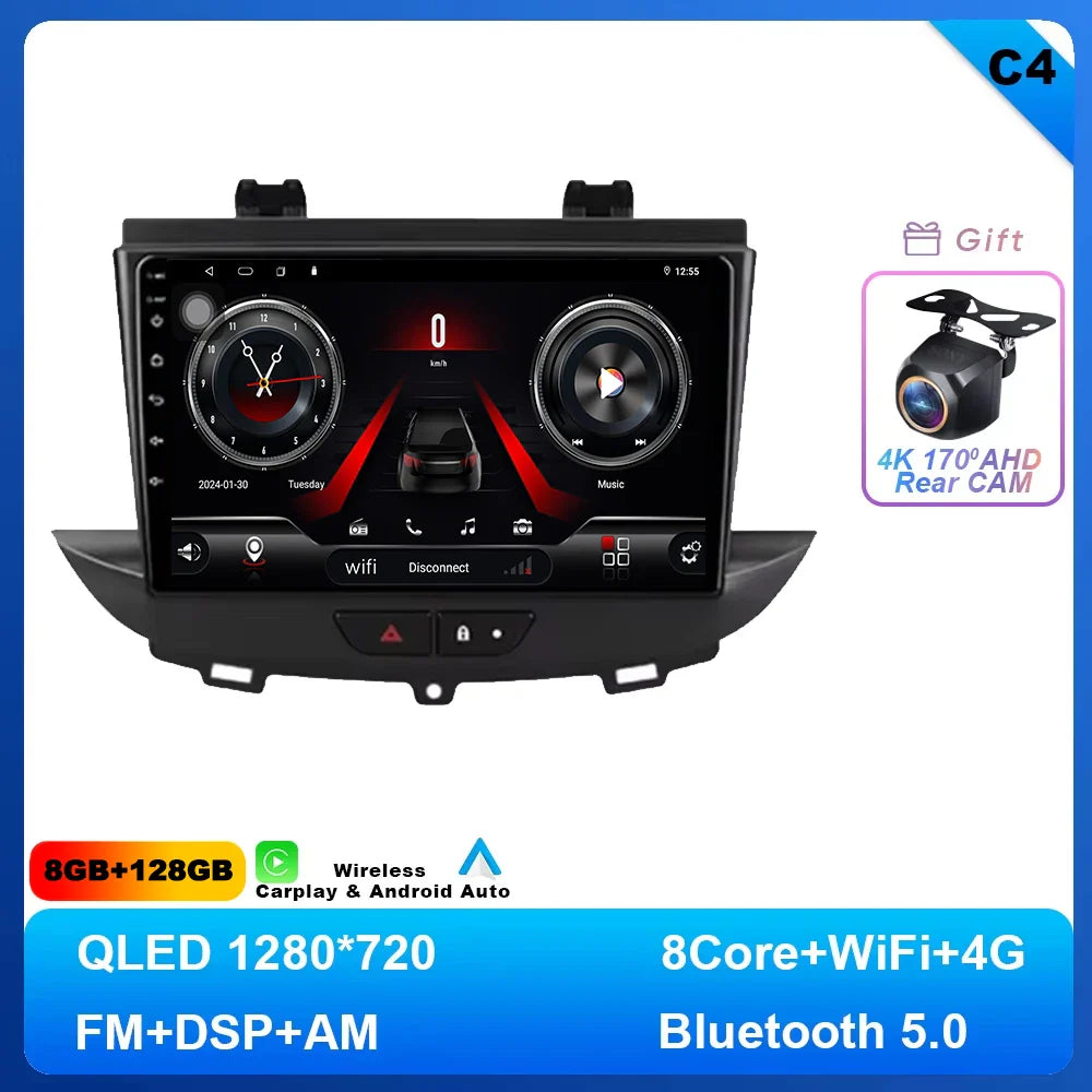 Android 14 Car Radio For Opel Grandland X crossland x 2016-2020 Multimedia Stereo Radio Video Player Carplay autoradio GPS 4G