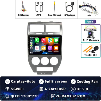 Android 14 For Dodge Caliber 2007 - 2012 2K QLED Android Car Radio Multimedia Video Player GPS AI Voice CarPlay 4G Stereo