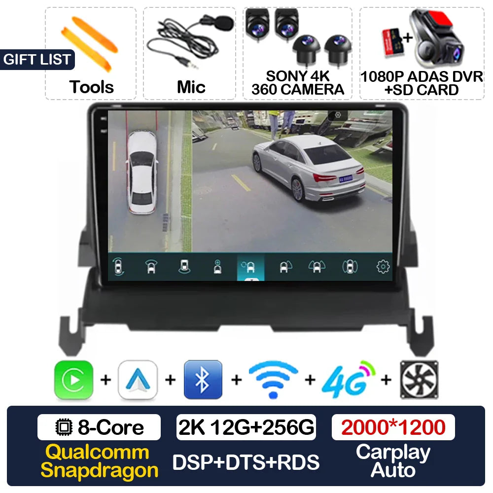 Android 15 Car Radio For Dodge Journey 2009 - 2012 Multimedia Stereo Video Player Qualcomm Head Unit 2DIN 4G LTE 5G WIFI QLED BT