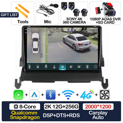 Android 15 Car Radio For Dodge Journey 2009 - 2012 Multimedia Stereo Video Player Qualcomm Head Unit 2DIN 4G LTE 5G WIFI QLED BT