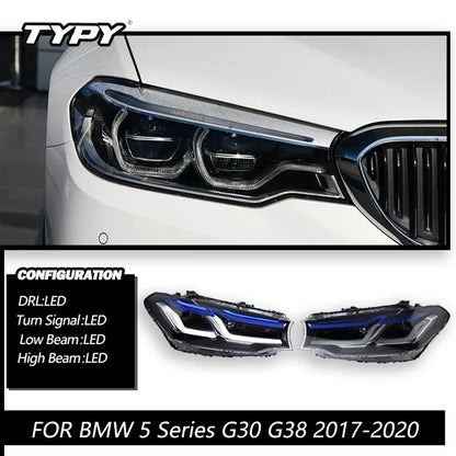 TYPY Car Lights For BMW 5 Series G30 Headlight 2017-2020 LED Projetor head Lamp Daytime Running Light Automotive Accessories