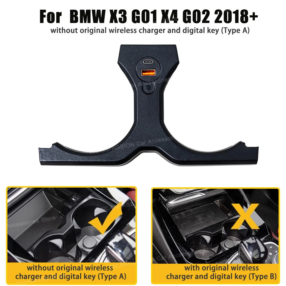 Cup holder ambient light for BMW 3 G20 4 G22 5 G30 6 G32 X3 G01 X4 G02 X5 G05 X6 G06 X7 G07