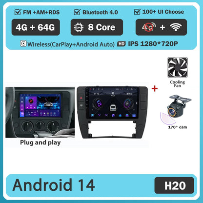 Android 14 Carplay+auto For Volkswagen Passat B5 2000 - 2005 Car Radio Multimedia Video Player Navigation GPS No 2din 2 din dvd
