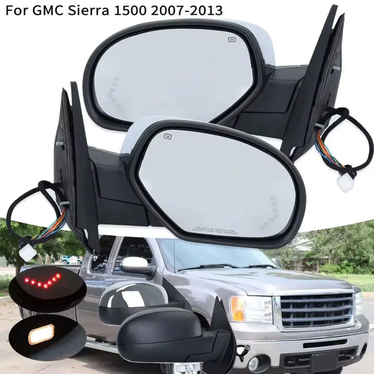Heated Side Door Mirror Glass For Chevrolet Avalanche Tahoe Suburban Silverado For GMC Yukon Sierra 1500 2500 3500 HD 2007+ fold