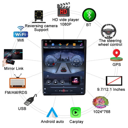 9.7 Inch Tesla Style 2 Din Android Car Radio For Infiniti FX35 2002-2006 Stereo Car Multimedia Video Player DVD GPS Navigation