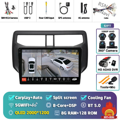 Android 14 Carplay Auto 2K Screen Car Radio BT Multimedia Player For Toyota Rush 2017 - 2020 Autoradio GPS Stereo 2din Head Unit