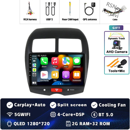 Android 14 For Mitsubishi ASX 1 2010 - 2016 2K QLED Android Car Radio Multimedia Video Player GPS Stereo CarPlay 4G Head Unit