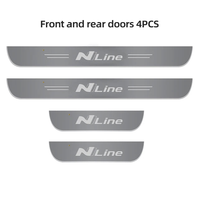 Car Door Decorate Lamps For Hyundai I30 Sonata Elantra i40 Kona Tucson N Line Auto Pedal Light Sill Pathway Welcome Scuff Light
