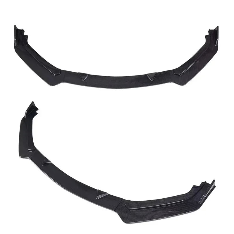3Pcs/set Glossy Black Car Front Bumper Lip Diffuser Spoiler for Infiniti Q60 2017-2022