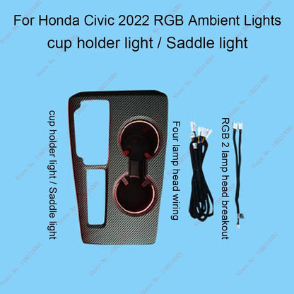 Led Atmosphere Light For 2022 Honda 11th generation Civic luminous active ambient light original 1:1 mold 64 color Key Controls