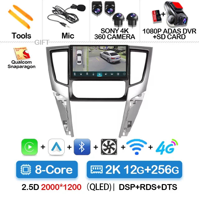 Android 14 Car Radio For Mitsubishi L200 5 2018 - 2021 Multimedia Video Player 4G WIFI Wireless Carplay Auto Head Unit QLED 2DIN