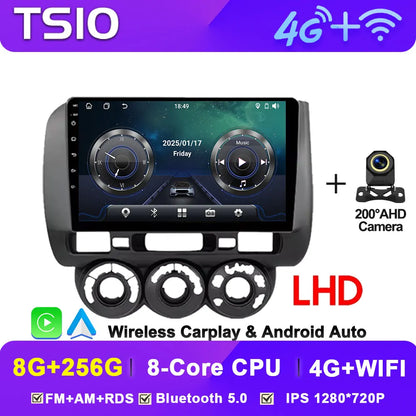 Android 14 Car Radio Multimedia Player For HONDA FIT JAZZ 2002 2003 - 2007 LHD RHD Carplay Autoradio GPS Navi 5G Wifi Bluetooth