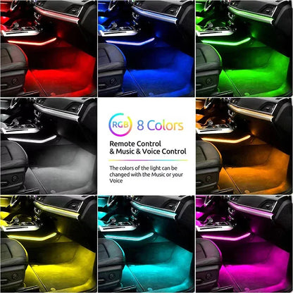Car Interior RGB LED Strip Lights – Smart APP, Music Sync, Flexible Glow – Your Ultimate Ambient Decoration