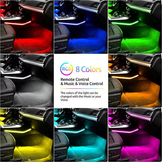 Car Interior RGB LED Strip Lights – Smart APP, Music Sync, Flexible Glow – Your Ultimate Ambient Decoration