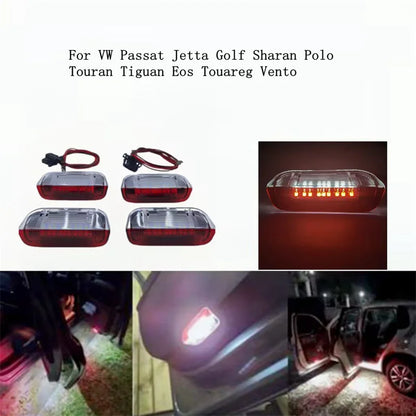 4Pcs Car LED Door Warning Light Welcome Projector for Golf 6 7 Jetta MK5 MK6 Passat B6 B7 CC TIGUAN Scirocco