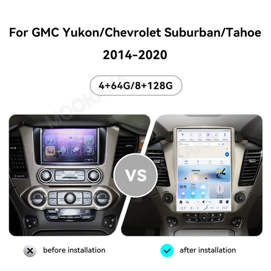 14.4" inch Android 13 8+128G Tesla Screen Car DSP Player For GMC Yukon Chevrolet Tahoe Suburban 2014+ GPS Radio Stereo Head Unit
