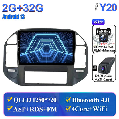 Wireless Android Head Unit For Mitsubishi Pajero 3 V70 V60 1999-2006 Car Auto Radio Carplay Multimedia GPS Navigation No 2din 4G