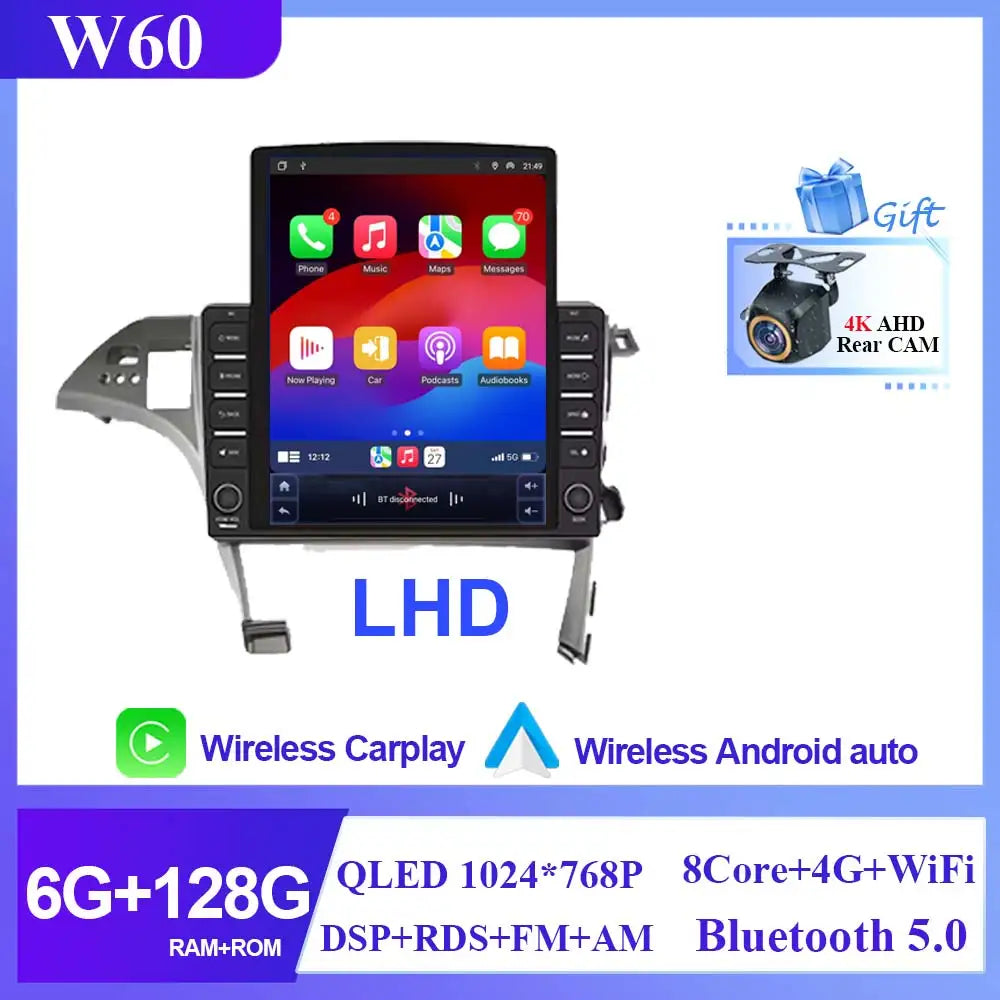 Car For Toyota Prius 3 XW30 2009 - 2015 RHD Android Auto Radio Stereo Head Unit Multimedia Player Navigation Carplay No 2din DVD