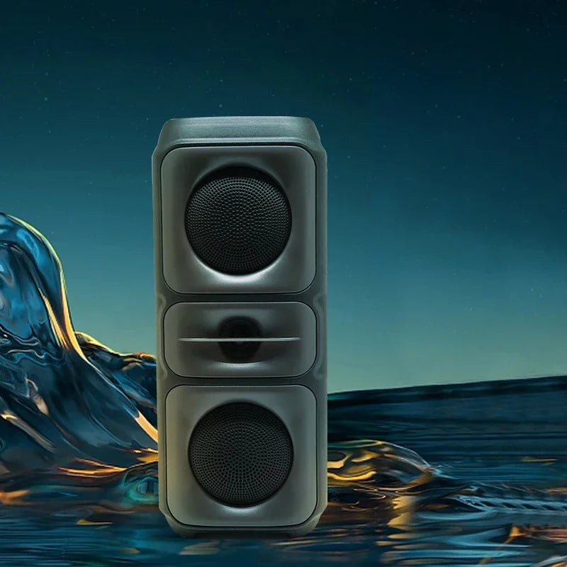 Wireless Column Big Power Stereo Portable Bluetooth Speaker Subwoofer Bass Party Speakers with Microphone Family Karaoke USB