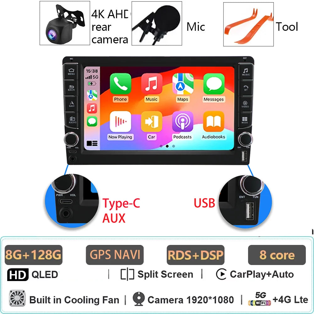 Car Radio Android 14 For Ford Fiesta Mk 6 2009 - 2018 Mirror Link AutoMotive Smart Car Systems GPS Navigation Bluetooth 8 Core