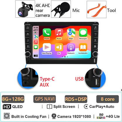 Car Radio Android 14 For Ford Fiesta Mk 6 2009 - 2018 Mirror Link AutoMotive Smart Car Systems GPS Navigation Bluetooth 8 Core