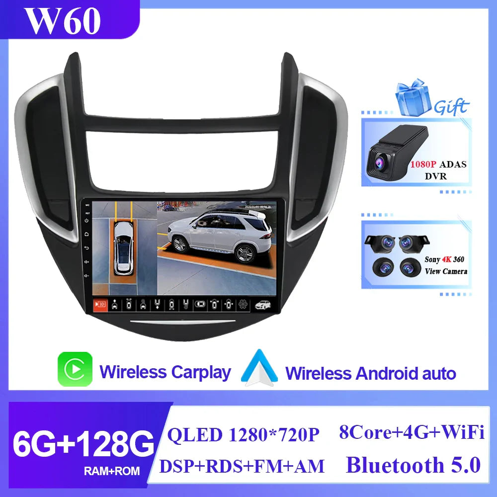 For Chevrolet Tracker 3 TRAX 2013 2014 2015 Android Auto Multimedia Car Player Radio GPS Video Navigation Carplay Screen No 2din