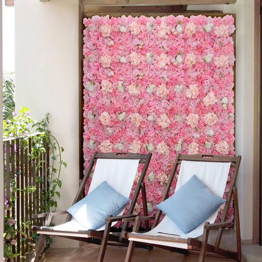 18pcs 3D Flowers Wall Backdrop16.5* 16.5Inch  Artificial Silk Roses Panels Home decoration Floral Ideal for Wedding Celebrations