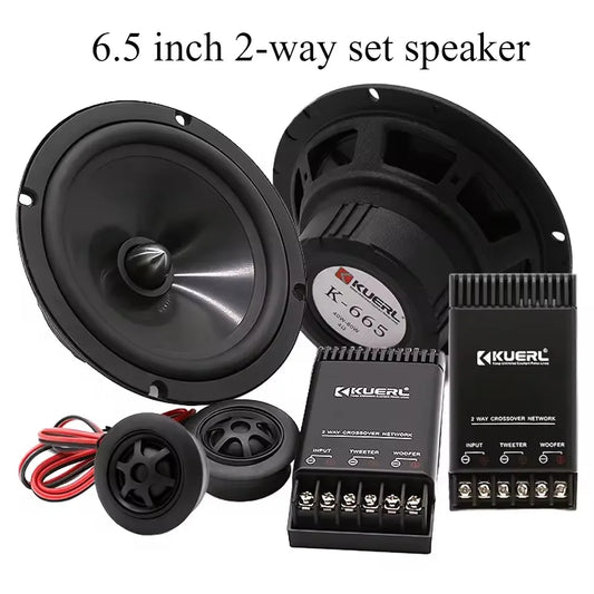 2 Way Car Audio Speaker 12v Max 120W Car Component Speaker 6.5 Inch Sound System Car Door Speaker Set