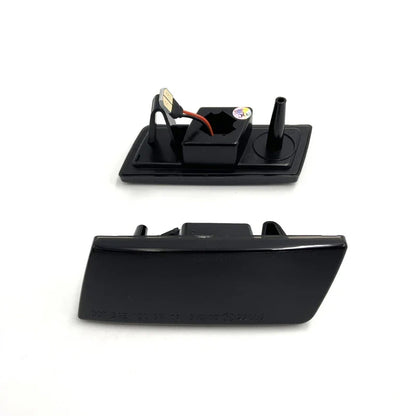 2pcs Smoked Shell Amber Car LED Front Bumper Side Marker Lights for Chrysler 300 2005-2014