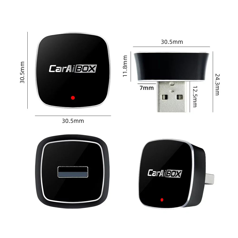 EKIY 2in1 Wireless CarPlay Dongle Wireless Android Auto Adapter AI Smart Box Car Intelligent Systems For Car With Wired CarPlay