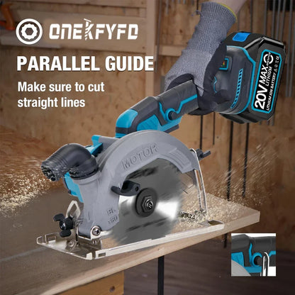 Brushless Circular Saw 150mm Cordless Electric Saw Adjustable Wood Cuttiing Machine Handheld Woodworking Saw for Makita Battery power tools