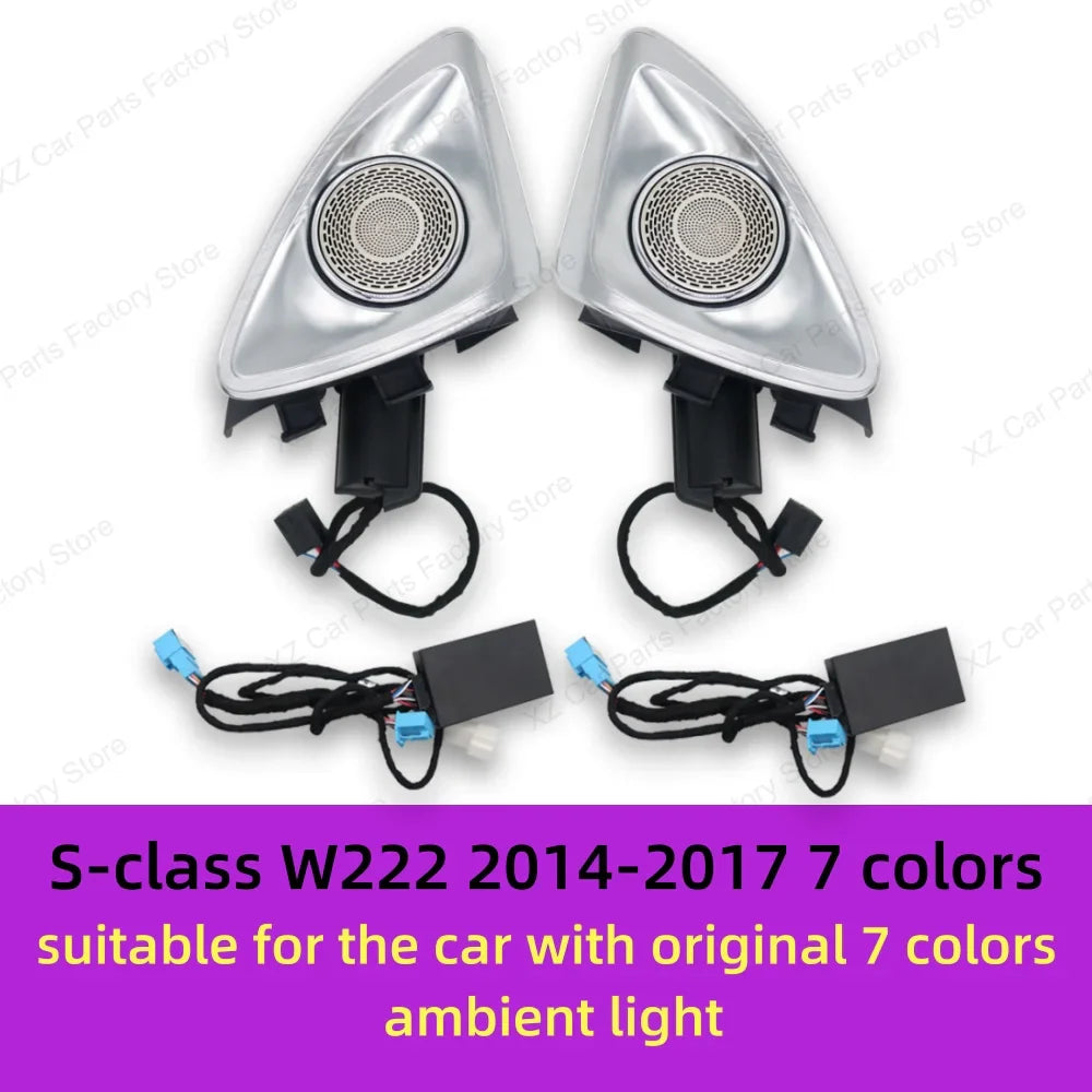64 Colors 4D rotating Tweeter Speaker Ambient Light For Mercedes-Benz 4D Speaker W213 W205 W206 W223 W222 X254 C/E/S-Class Car