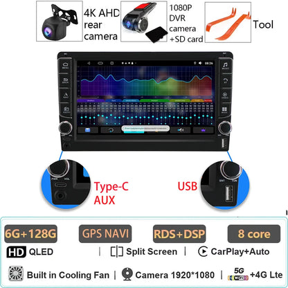 Car Radio Android 14 For Ford Fiesta Mk 6 2009 - 2018 Mirror Link AutoMotive Smart Car Systems GPS Navigation Bluetooth 8 Core