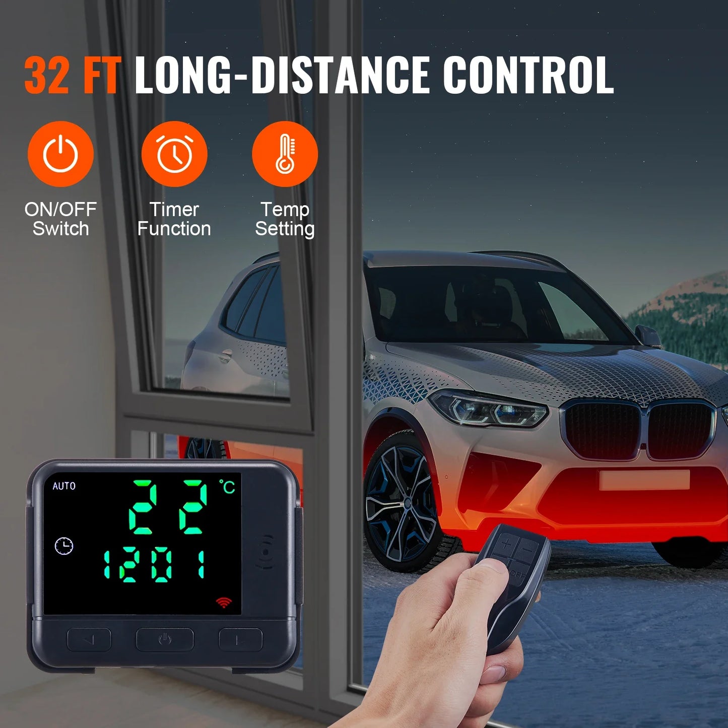 SucceBuy Car Heater 2/5/8KW Diesel Air Heater 12V With Silencer Remote Control Truck Bus RV Trailer Air Diesel Parking Heater