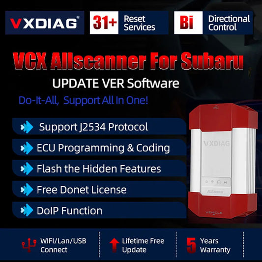 VXDIAG VCX DoIP VD310 for Subaru Car OBD2 Diagnostic Scanner All Systems Diagnosis Tool ECU Coding J2534 Programming Free Update